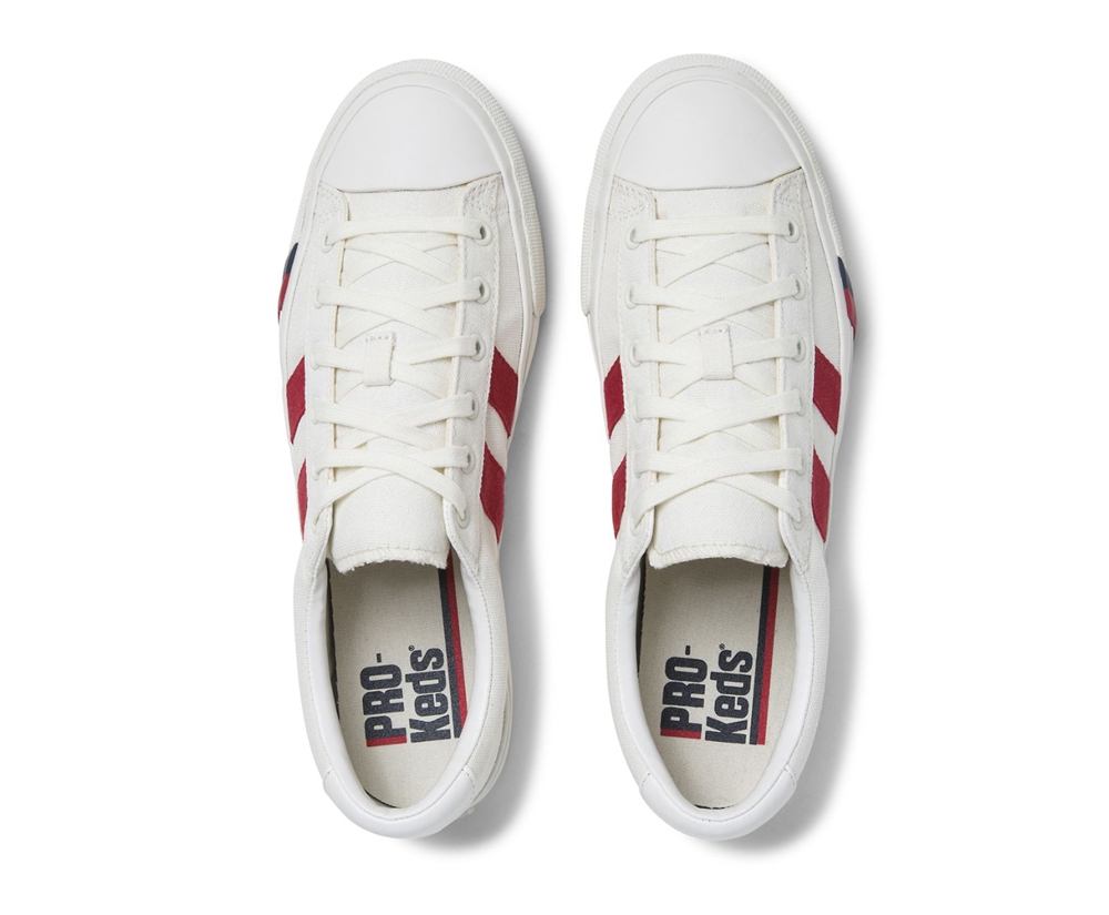 Zapatillas Keds Mujer Blancas/Rojas - Royal Plus Lona - 965-QNVZIF